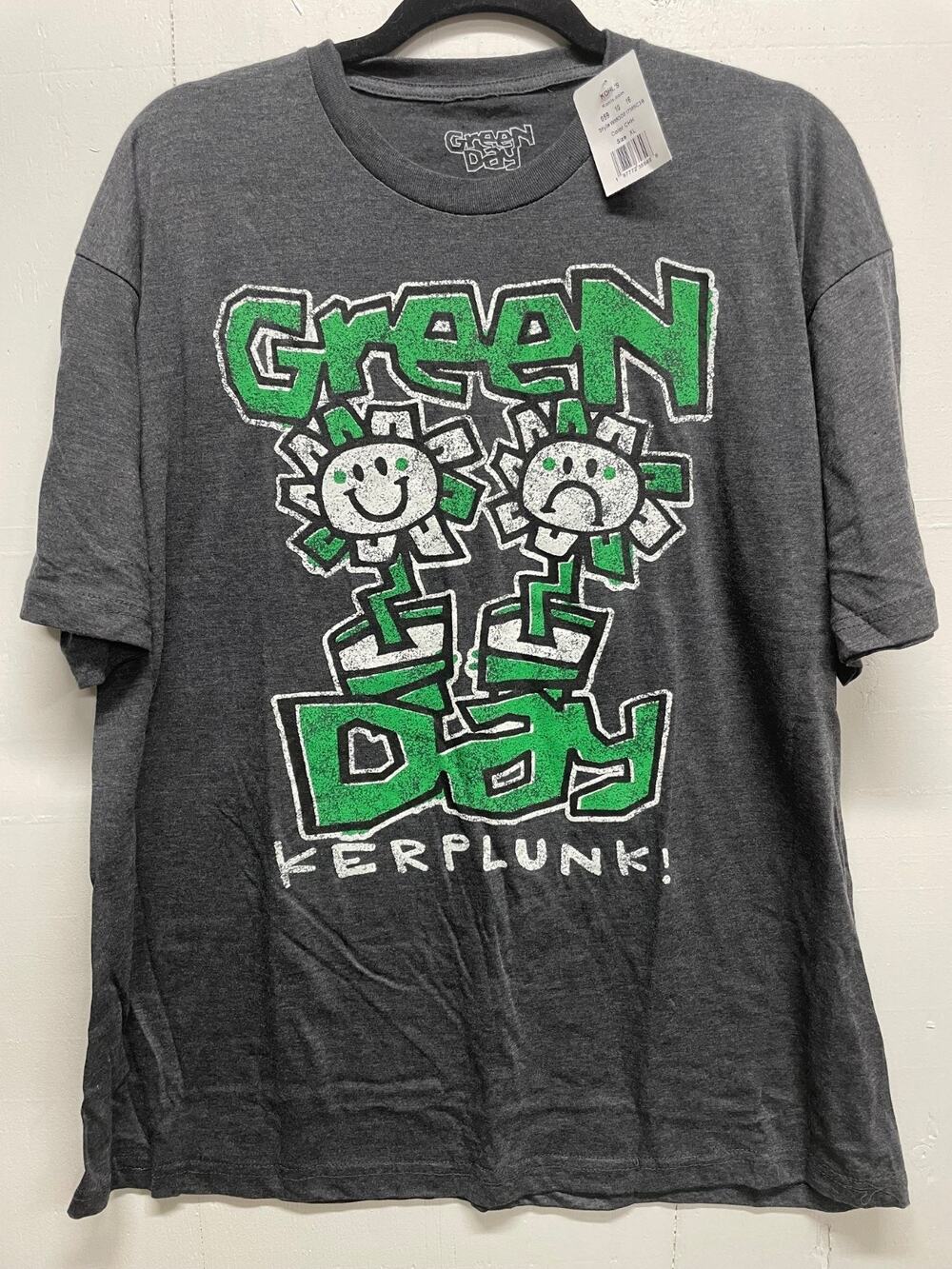 Green Day T Shirt Size XL KERPLUNK! New With Tags Charcoal Gray